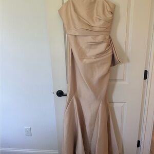 Badgley Mischka Champagne Strapless Gown